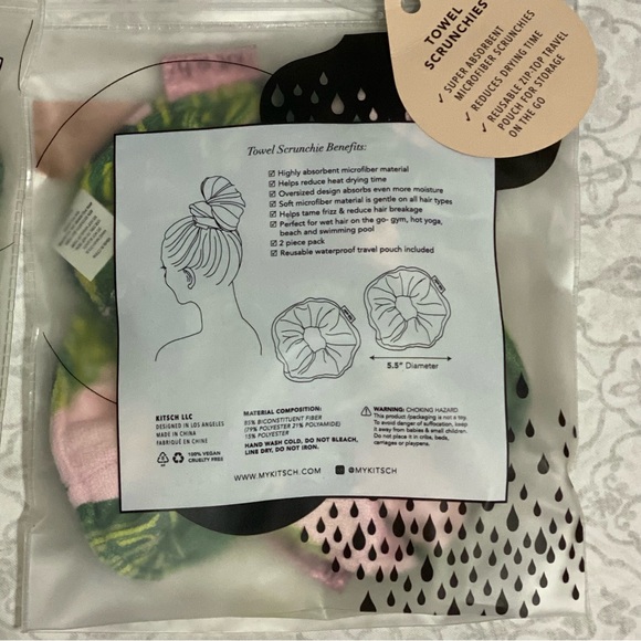 Kit.sch towel scrunchies and headband, hand gloves mask shower set - Picture 9 of 15